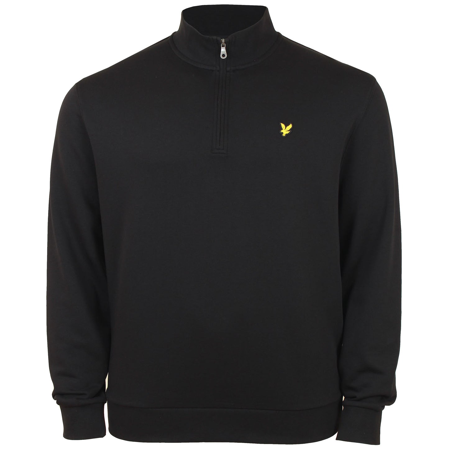 Lyle & Scott Plus Size Loopback Quarter Zip Sweater Jet Black