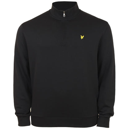 Lyle & Scott Plus Size Loopback Quarter Zip Sweater Jet Black