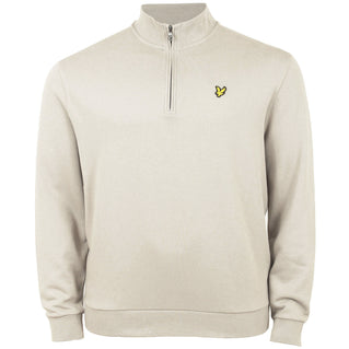 Lyle & Scott Plus Size Loopback Quarter Zip Sweater Grey Taupe
