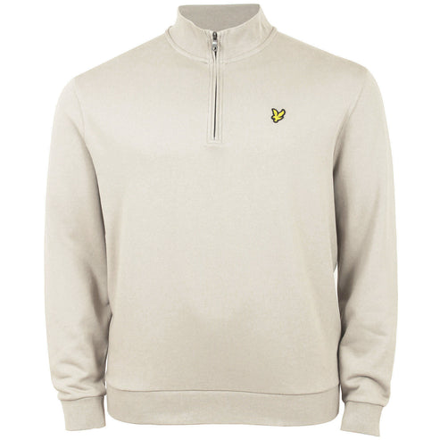 Lyle & Scott Plus Size Loopback Quarter Zip Sweater Grey Taupe