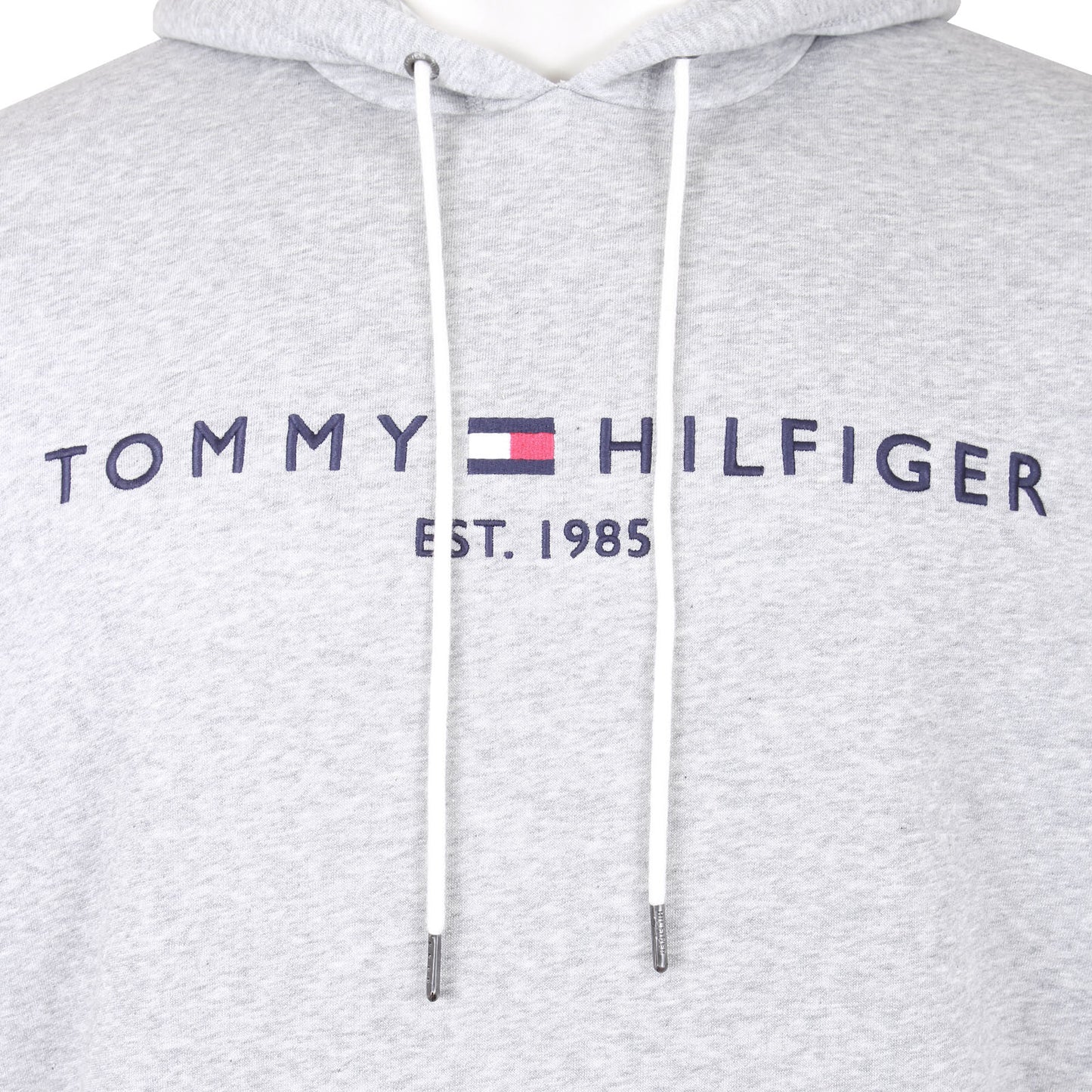 Tommy Hilfiger Plus Size Embroidered Logo Hoodie Light Grey Heather