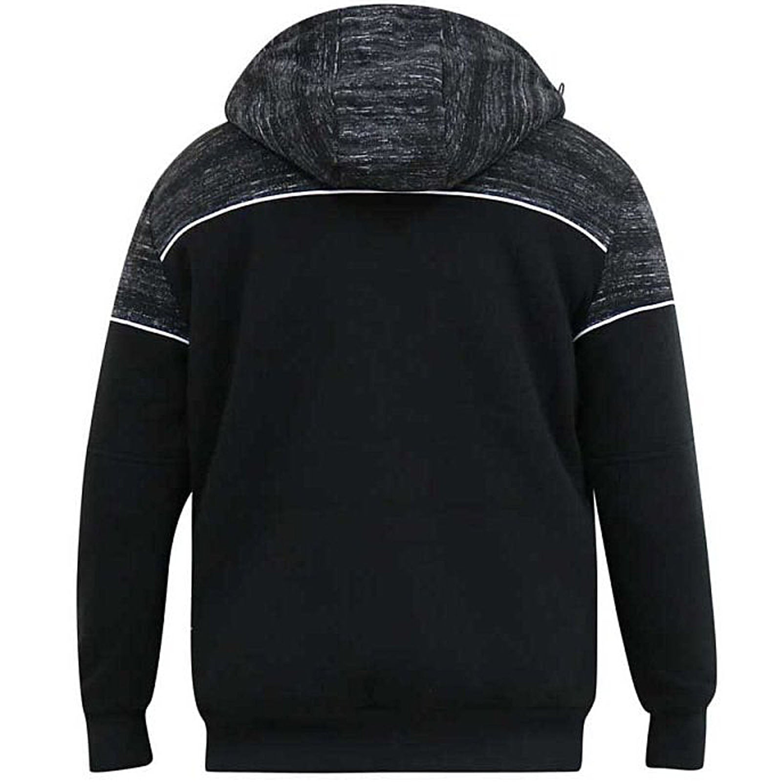 D555 Plus Size Hennessey Sherpa Lined Zip Hoodie Black Bigboys