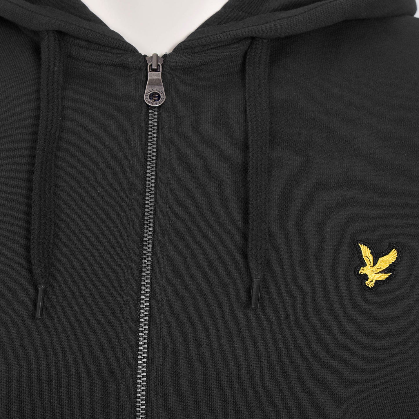 Lyle & Scott Plus Size Zip Through Hoodie Black