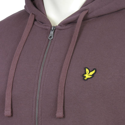 Lyle & Scott Plus Size Zip Through Hoodie Espresso