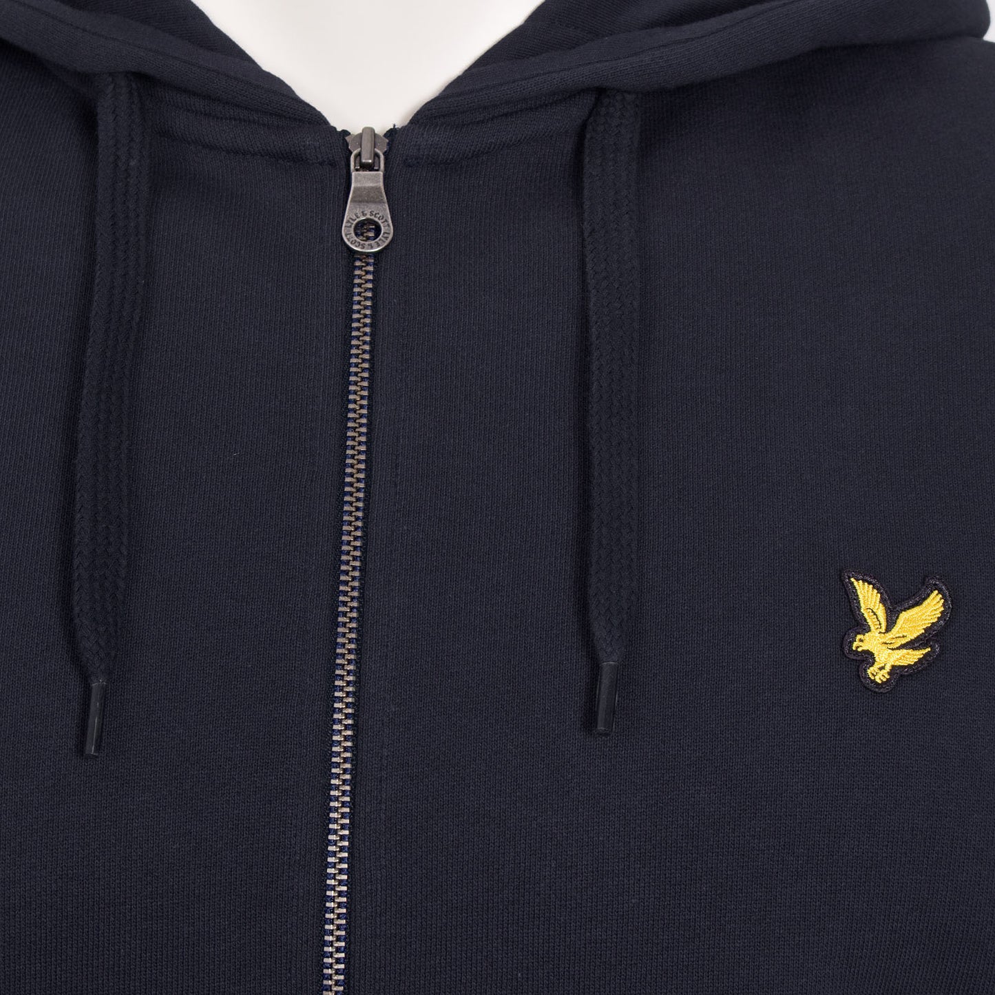 Lyle & Scott Plus Size Zip Through Hoodie Dark Navy