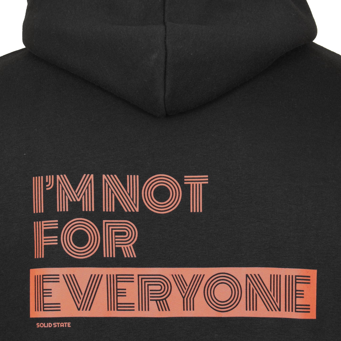 Solid State Plus Size I'm Not For Everyone (Back Print) Hoodie Black