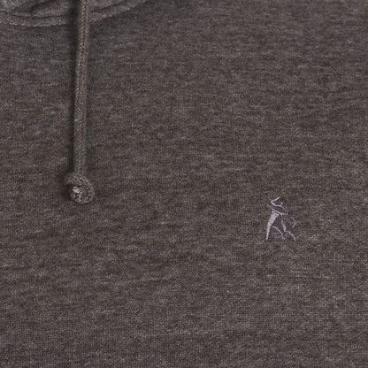 Solid State Plus Size Back Logo Hoodie Grey Marl