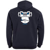 Solid State Plus Size Blue Eye Monkey (Back Print) Hoodie Navy