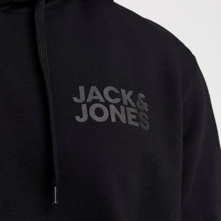 Jack & Jones Plus Size Corp Logo Hoodie Black