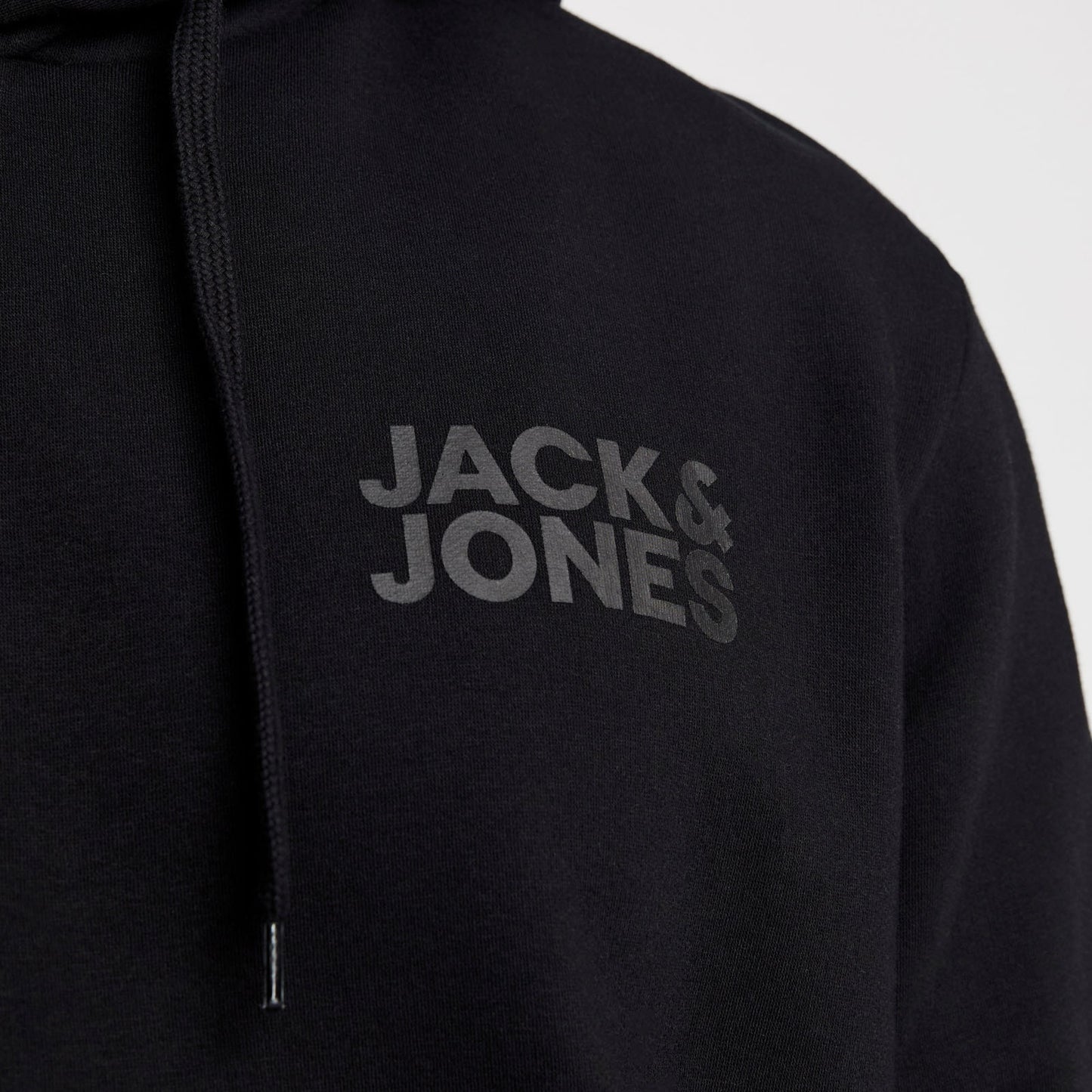 Jack & Jones Plus Size Corp Logo Hoodie Black