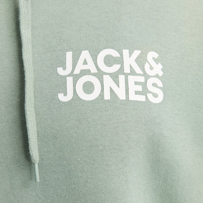 Jack & Jones Plus Size Corp Logo Hoodie Iceberg Green