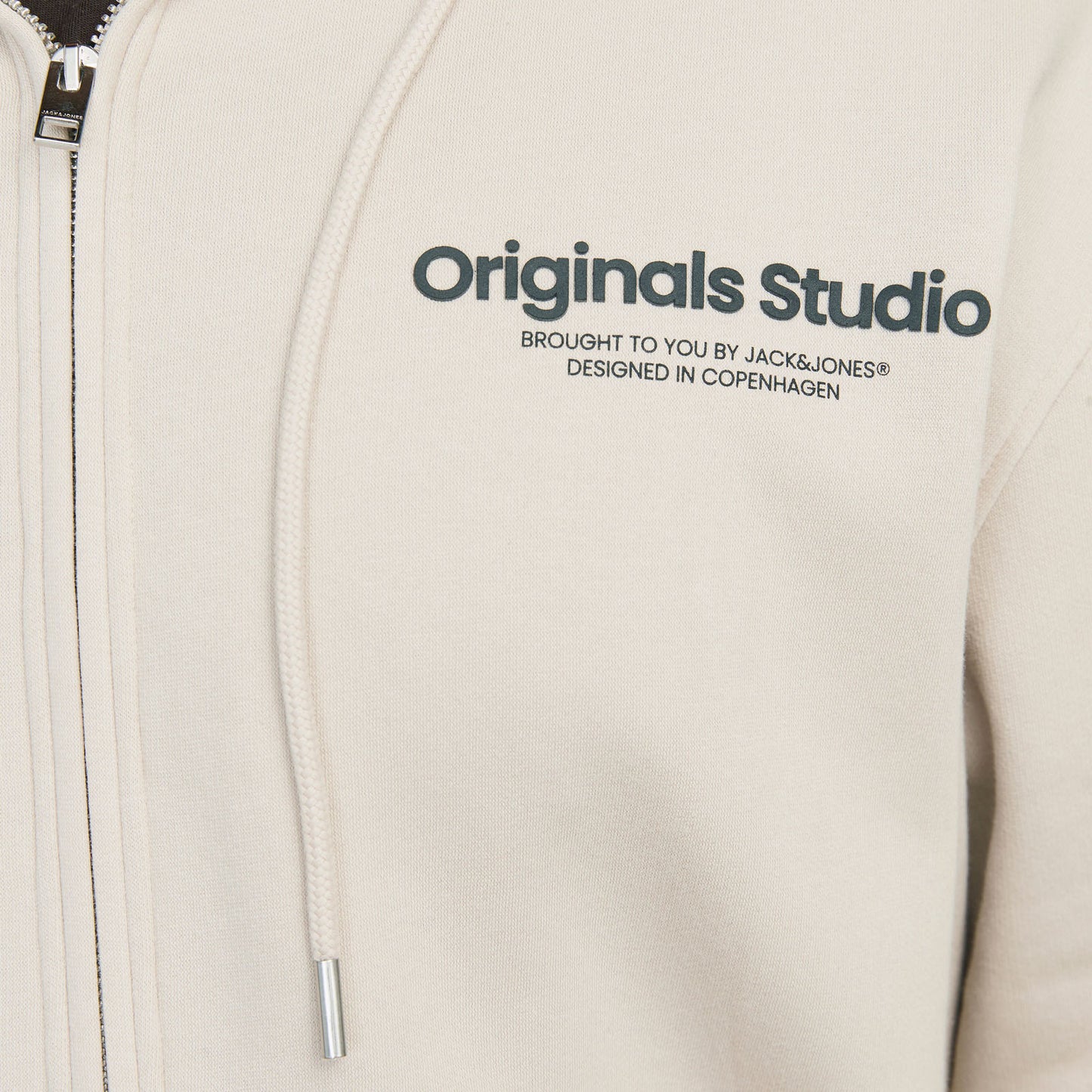 Jack & Jones Plus Size Vesterbro Zip Hoodie Moonbeam