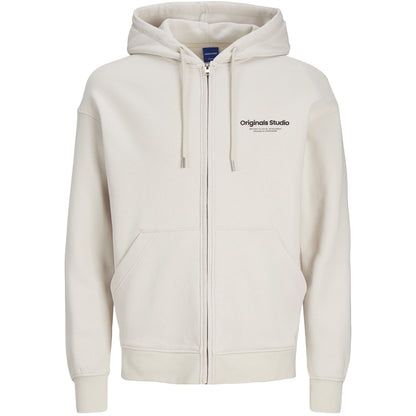 Jack & Jones Plus Size Vesterbro Zip Hoodie Moonbeam