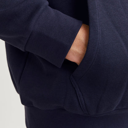 Jack & Jones Plus Size Caleb Varsity Hoodie Navy Blazer