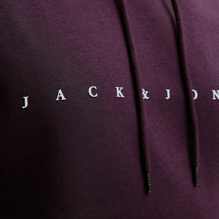 Jack & Jones Plus Size Star Pullover Hoodie Plum Perfect