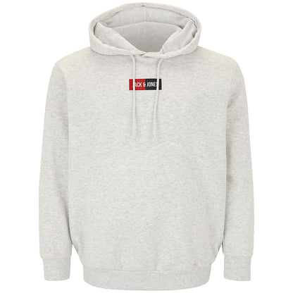 Jack & Jones Plus Size Pan Hoodie White Melange