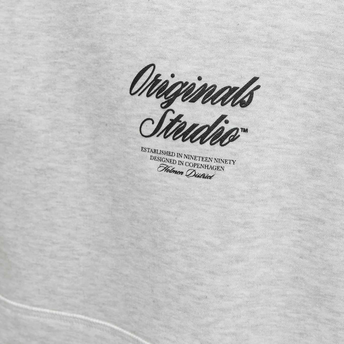 Jack & Jones Plus Size Norrebro Typo Back Print Hoodie White Melange