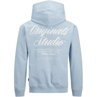 Jack & Jones Plus Size Norrebro Typo Back Print Hoodie Skyway