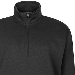 Espionage Plus Size Lw170 Half Zip Sweatshirt Black