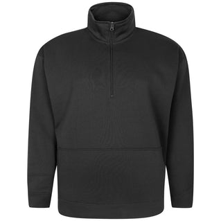 Espionage Plus Size Lw170 Half Zip Sweatshirt Black