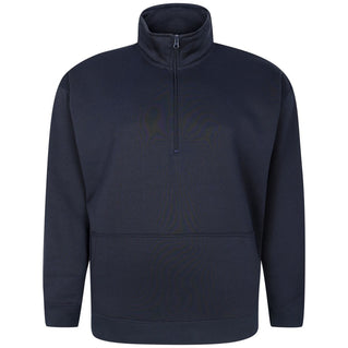 Espionage Plus Size Lw170 Half Zip Sweatshirt Navy