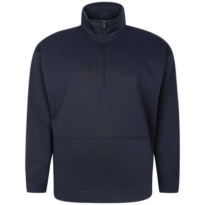 Espionage Plus Size Lw170 Half Zip Sweatshirt Navy