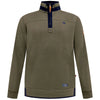 D555 Plus Size Leicester 1/4 Zip Sweatshirt Khaki