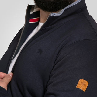 D555 Plus Size Johnson Full Zip Sweatshirt Navy