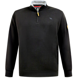D555 Plus Size Russel 1/4 Zip Sweatshirt Black