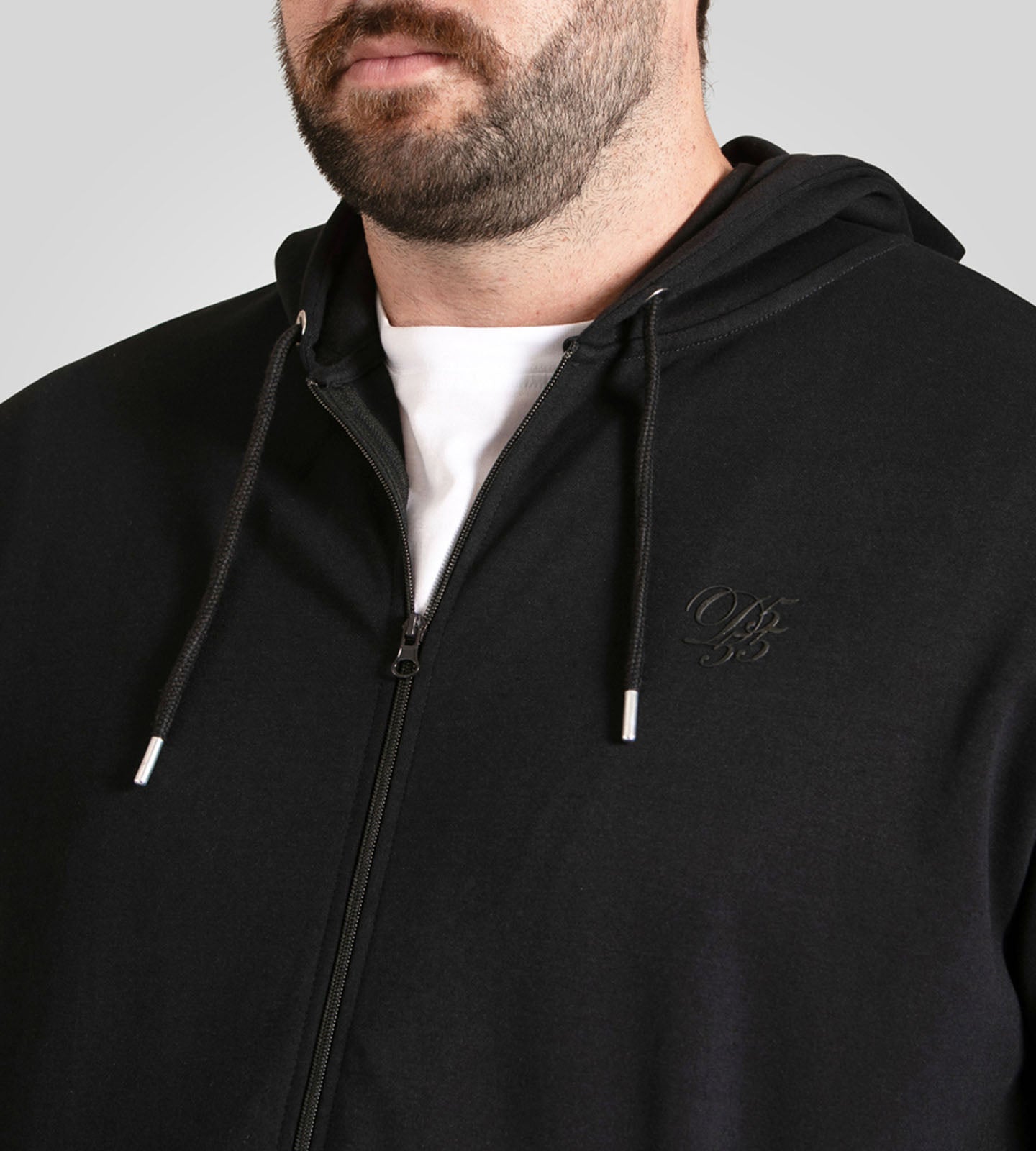 D555 Plus Size Kenilworth Couture Zip Hoodie Dark Navy