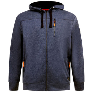 D555 Plus Size Mansfield Full Zip Hoodie Navy Marl