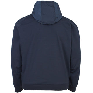 Lyle & Scott Plus Size Half Raglan Hybrid Zip Hoodie Dark Navy