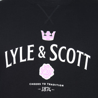 Lyle & Scott Plus Size Cheers To Tradition Sweatshirt Jet Black