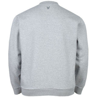 Lyle & Scott Plus Size Logo Brushback Crew Sweatshirt Mid Grey Marl