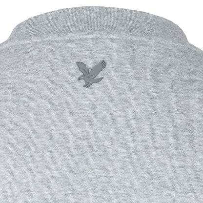 Lyle & Scott Plus Size Logo Brushback Crew Sweatshirt Mid Grey Marl