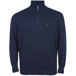 Tommy Hilfiger Plus Size Cotton Cashmere 1/4 Zip Sweater Desert Sky