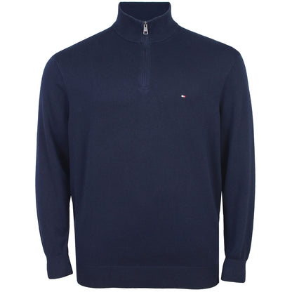Tommy Hilfiger Plus Size Cotton Cashmere 1/4 Zip Sweater Desert Sky