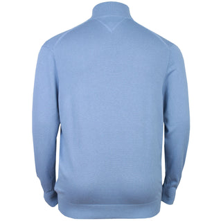 Tommy Hilfiger Plus Size Cotton Cashmere 1/4 Zip Sweater Brisk Blue