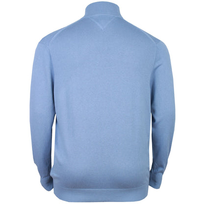 Tommy Hilfiger Plus Size Cotton Cashmere 1/4 Zip Sweater Brisk Blue