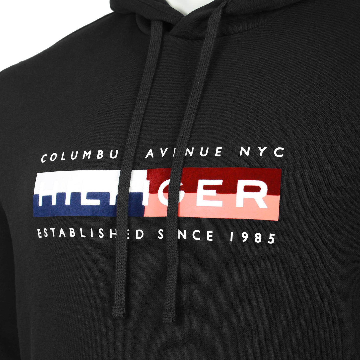 Tommy Hilfiger Plus Size Block Graphic Hoodie Black