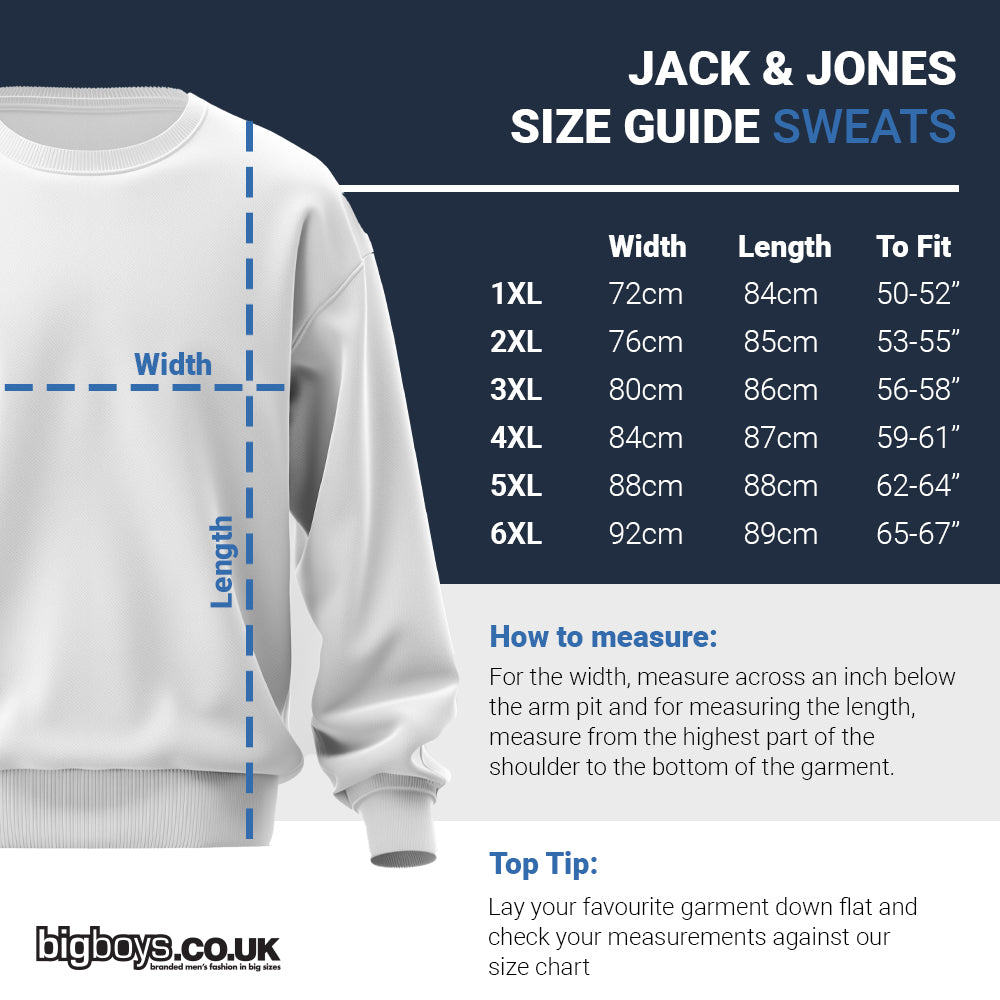 Jack & Jones Plus Size Beau Sweatshirt Sky Captain