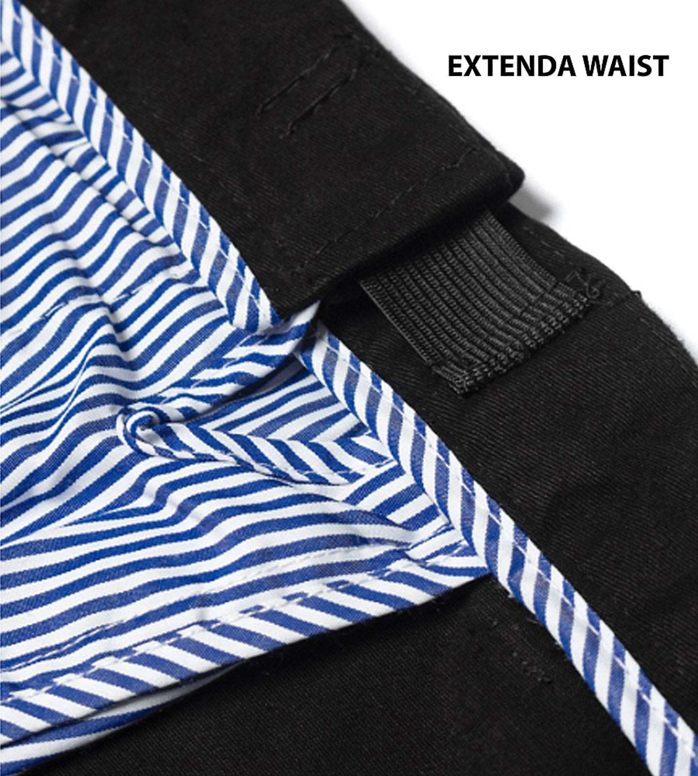 D555 Plus Size Stretch Xtenda Waist Chinos Black
