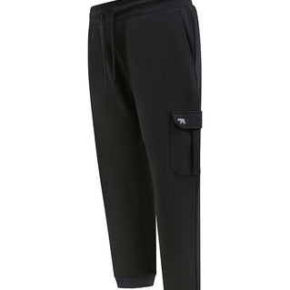D555 Plus Size Edinburgh Cuffed Cargo Joggers Black