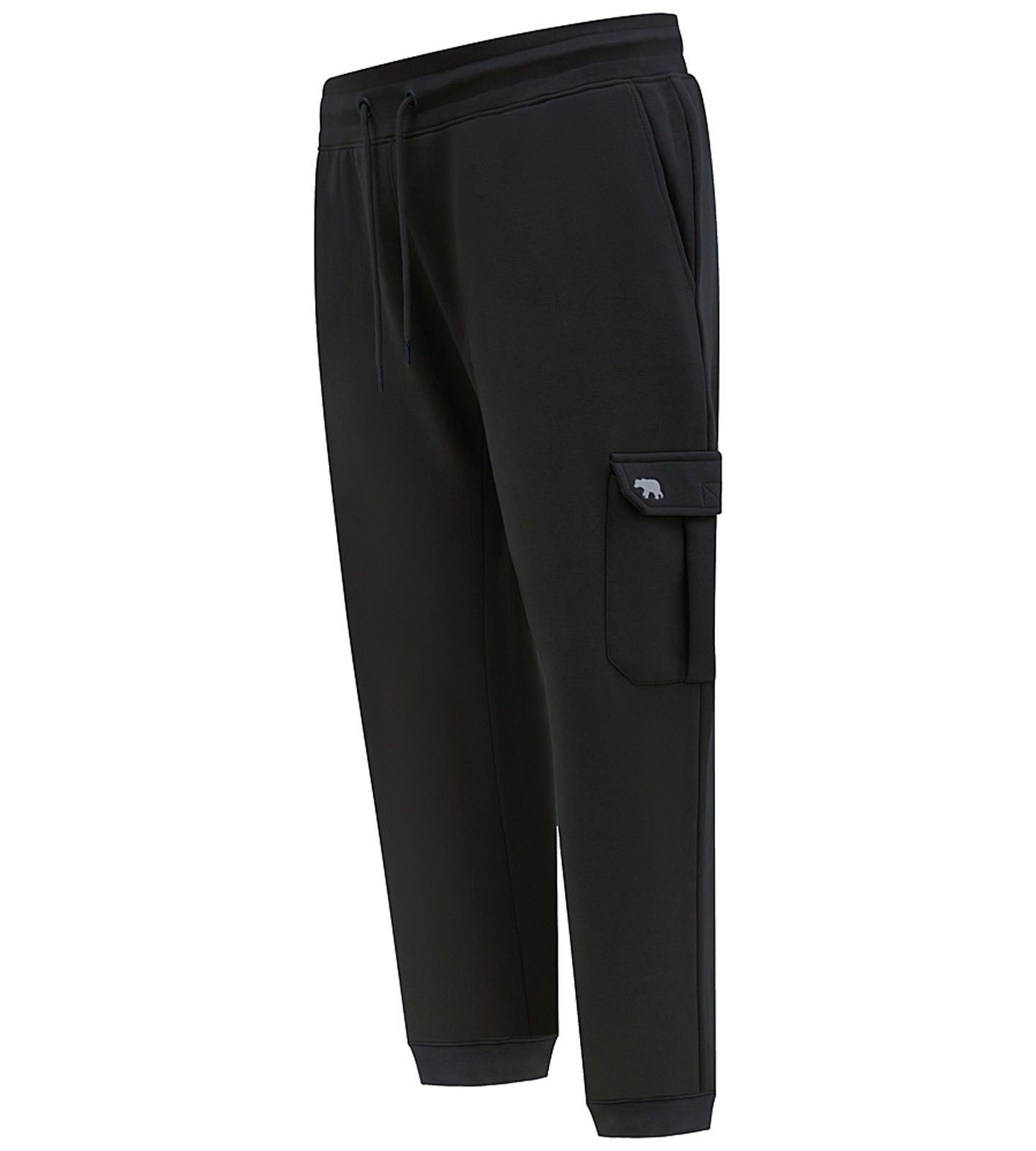 D555 Plus Size Edinburgh Cuffed Cargo Joggers Black
