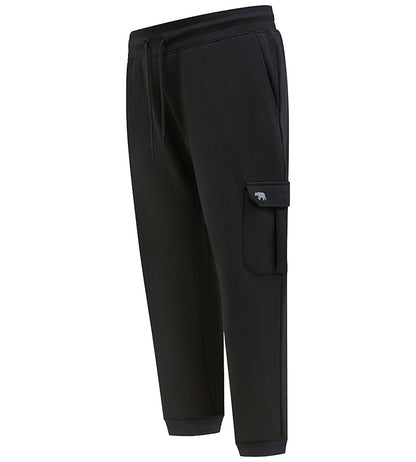 D555 Plus Size Edinburgh Cuffed Cargo Joggers Black