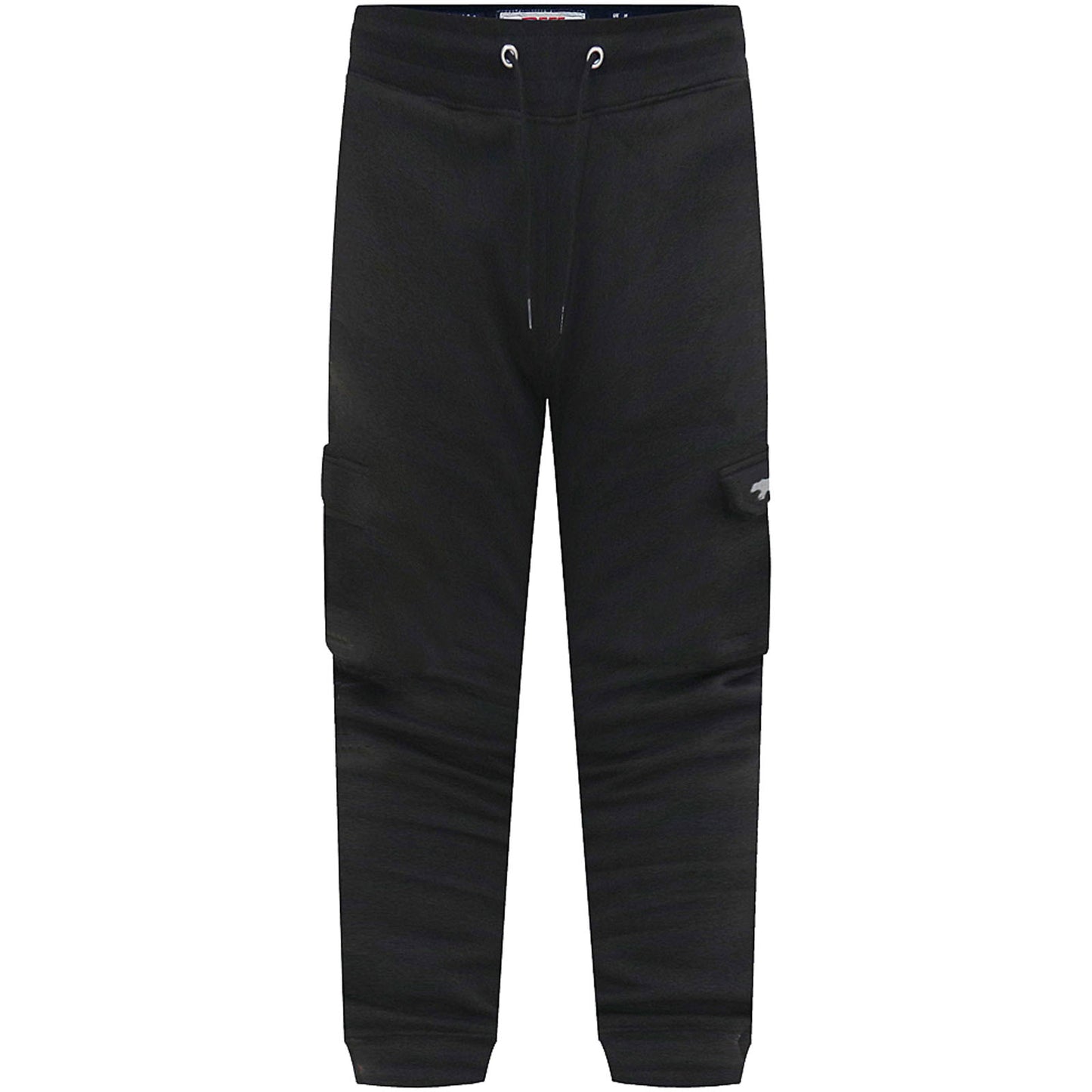D555 Plus Size Edinburgh Cuffed Cargo Joggers Black
