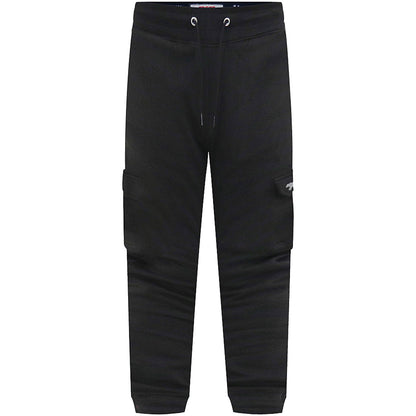 D555 Plus Size Edinburgh Cuffed Cargo Joggers Black