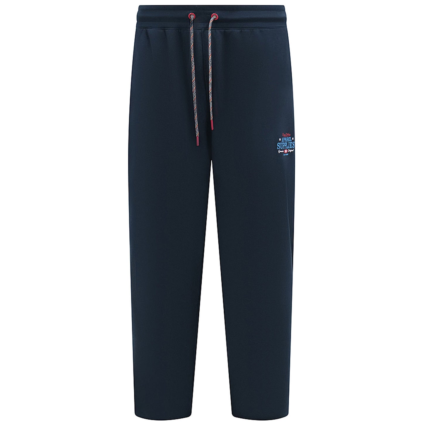 D555 Plus Size Bridgend Apparel Supplies Open Hem Joggers Navy