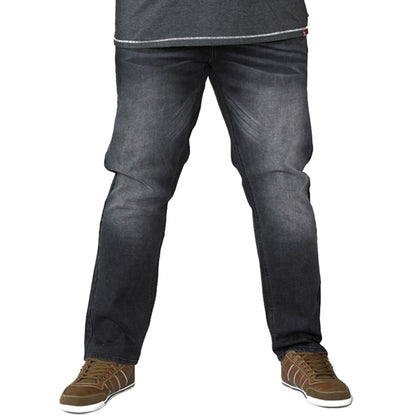 D555 Plus Size Benson Tapered Jeans Dark Grey