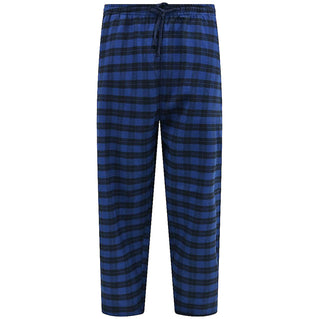 D555 Plus Size Chatham Check Loungewear Trousers Navy